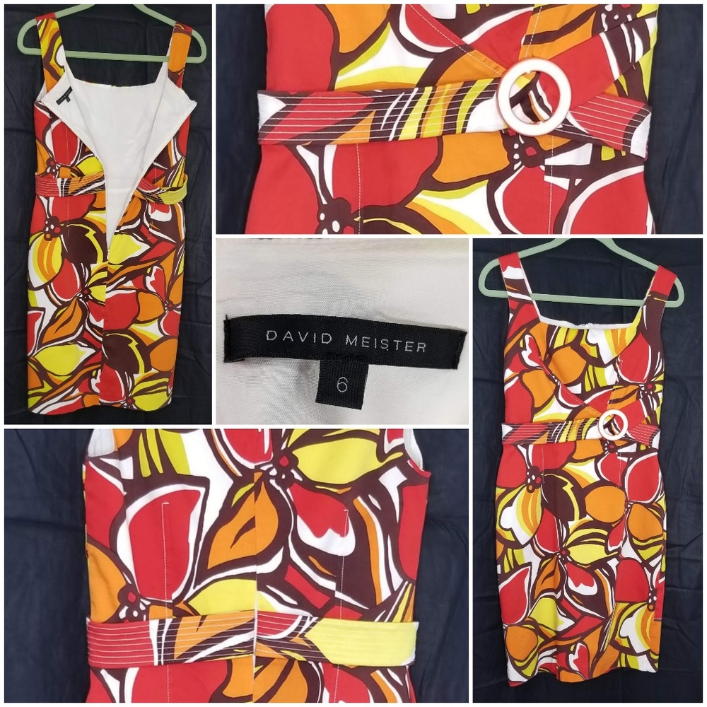 Very Rare! David Meister 70's Retro  Sheath